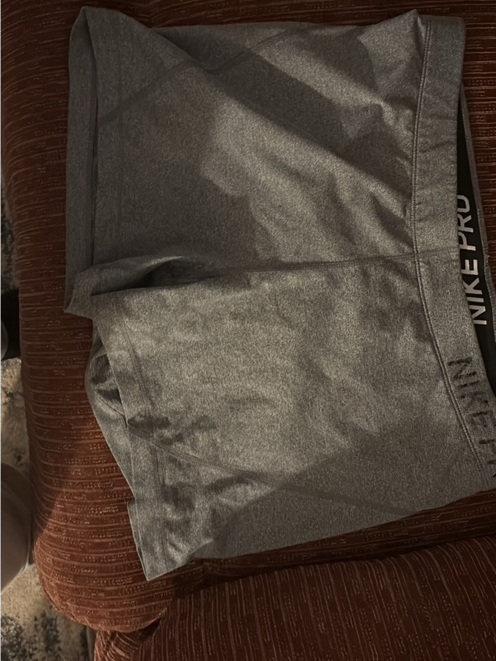 Nike Gray Heather Pro Waistband Training Shorts